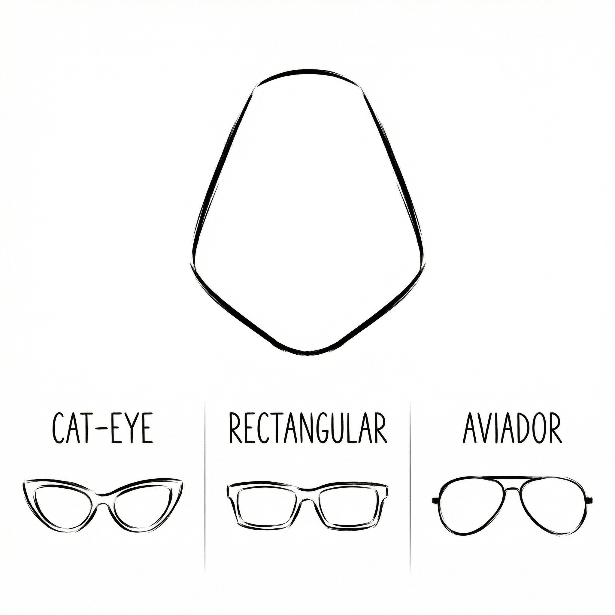 Rostro Triángulo — anteojos recomendados